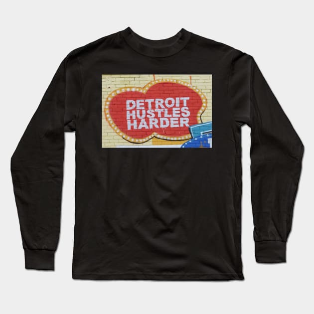 Detroit Graffiti Long Sleeve T-Shirt by ThomasGallant